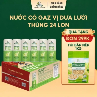 Thùng 24 Lon Nước Ép Tươi DannyGreen - Dưa Lưới Ổi Hồng Trà Chanh Dứa, Giá 380k 10