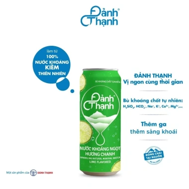 Thùng 24 lon Nước Khoáng Ngọt Chanh Có Gas 330ml Đảnh Thạnh - Giàu khoáng, giá 51.840₫ 3