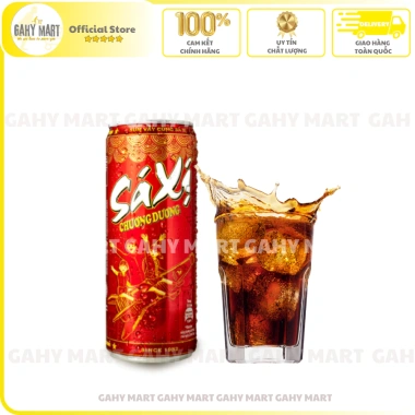 Thùng 24 lon Nước ngọt có ga Sá Xị Chương Dương Sleek 320ml Giá ưu đãi 215.000₫ Gahymart 4