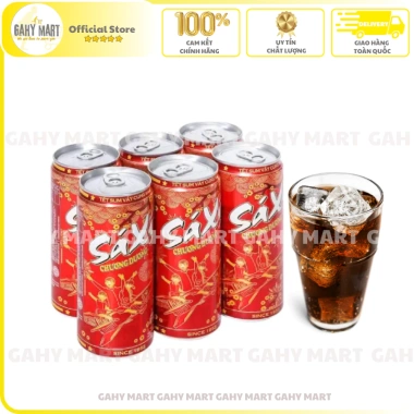Thùng 24 lon Nước ngọt có ga Sá Xị Chương Dương Sleek 320ml Giá ưu đãi 215.000₫ Gahymart 5