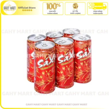 Thùng 24 lon Nước ngọt có ga Sá Xị Chương Dương Sleek 320ml Giá ưu đãi 215.000₫ Gahymart 8