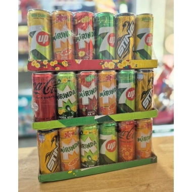 Thùng 24 lon nước ngọt đa vị Coca, Pepsi, Mirinda - Giá ưu đãi 259.000₫