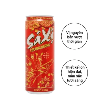 Thùng 24 lon Nước ngọt Sá Xị Chương Dương 320ml Giá tốt 220.091 VND