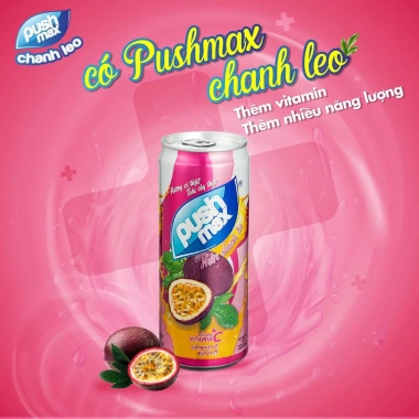 Thùng 24 Lon Nước Trái Cây Pushmax Chanh Leo 320ml - Giảm còn 210.000đ 5