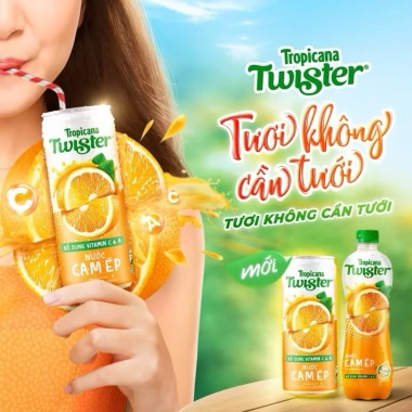 Thùng 24 Lon Nước Trái Cây Twister Cam 320ml - Giá chỉ 268.000 VNĐ, giảm tới 22% 3 Thùng 24 Lon Nước Trái Cây Twister Cam 320ml - Giá chỉ 268.000 VNĐ, giảm tới 22% 3