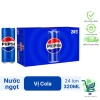 Thùng 24 lon Pepsi 320ml - Nước ngọt có gaz, giá Tết ưu đãi 224.000 VND