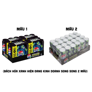 Thùng 24 lon Pepsi Chanh Không Calo 320ml - Giá ưu đãi 69.000đ AMMYFOOD 2 Thùng 24 lon Pepsi Chanh Không Calo 320ml - Giá ưu đãi 69.000đ AMMYFOOD 2