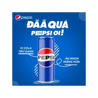 Thùng 24 lon Pepsi Cola 320ml/235ml - Giá ưu đãi 200.000đ, tiết kiệm ngay