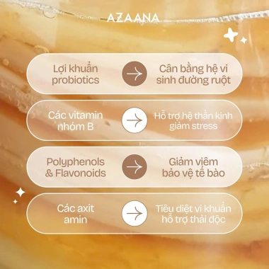 Thùng 24 lon trà Azaana KOMBUCHA vị Mơ má đào 330ml Nước trà lên men giảm giá 23% 3