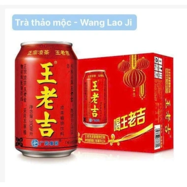 Thùng 24 lon Trà sâm Wanglaoji 310ml: Trà thảo mộc uống là phê, chỉ 298.000₫