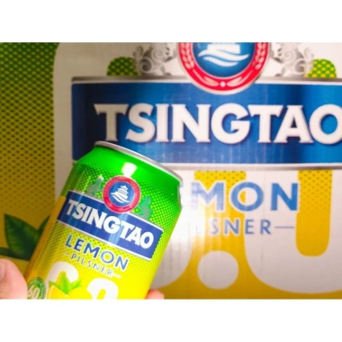 Thùng 24 lon Tsingtao Bia trái cây 0% độ, hương vị chanh tươi mát - 275.500₫