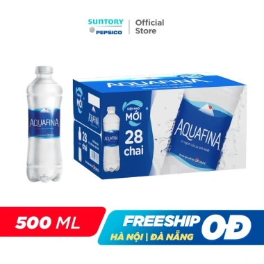 Thùng 28 chai Aquafina 500ml - Nước tinh khiết, giá ưu đãi 138k, giao nhanh 4