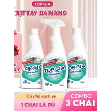 Thùng 3 chai xịt tẩy đa năng Topgia - Chỉ 110.000đ, tẩy sạch mọi bề mặt nhanh chóng