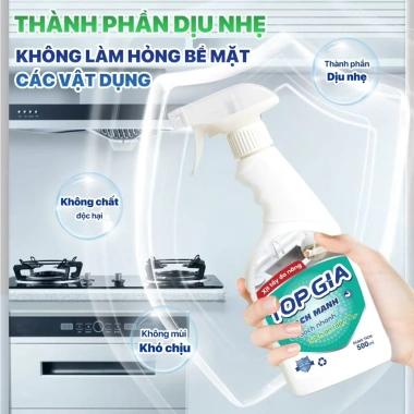 Thùng 3 chai xịt tẩy đa năng Topgia - Chỉ 110.000đ, tẩy sạch mọi bề mặt nhanh chóng