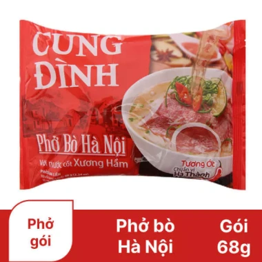 Thùng 30 Gói 68g Phở Bò & Gà Cung Đình - Giá ưu đãi 282.485 VND giảm 17% 4