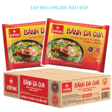 Thùng 30 Gói Bánh Đa Cua Vifon 60g - Giá ưu đãi 149.760₫, giảm tới 17%
