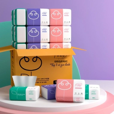 Thùng 30 gói Giấy ăn rút Organic cao cấp siêu dai - Giá 40.000₫ giảm từ 50.800₫ 8