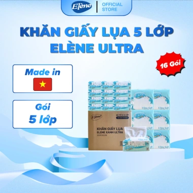Thùng 30 Gói Khăn Giấy Lụa 5 Lớp Elene Cao Cấp - Mềm Mịn, An Toàn, Giá 89.000 VND