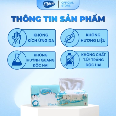 Thùng 30 Gói Khăn Giấy Lụa 5 Lớp Elene Cao Cấp - Mềm Mịn, An Toàn, Giá 89.000 VND
