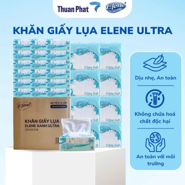 Thùng 30 Gói Khăn Giấy Lụa 5 Lớp Rút Elene Ultra Cao Cấp - Mềm Mịn, An Toàn, Giá 89.000₫ 3