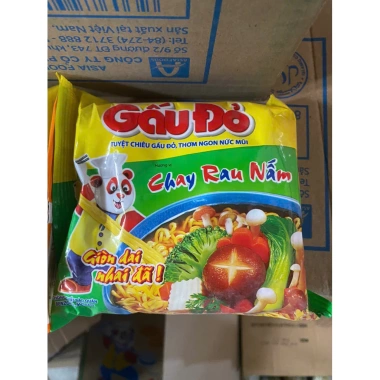 Thùng 30 Gói Mì Gấu Đỏ Gà Sợi Phở, Tôm Chua Cay, Chay Rau Nấm 63g - Giá chỉ 99.960₫ (Giá gốc 127.949₫)