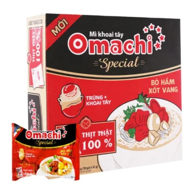 Thùng 30 gói Mì Omachi Khoai Tây 80g – Hương vị ngon, không sợ nóng, chỉ 278.909 VND 5