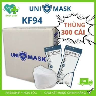 Thùng 300 Cái Khẩu Trang KF94 UNI MASK 4 Lớp Chống Bụi Mịn, Kháng Khuẩn, Chống UV – 150.000₫
