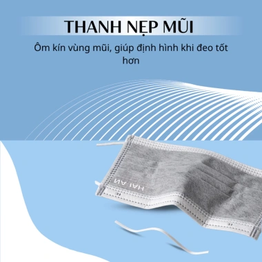 Thùng 300 chiếc (6 hộp) Khẩu Trang Y Tế 4 Lớp Hải An Mask - Kháng khuẩn, Chống bụi mịn và Tia UV, Giá ưu đãi 134.399 VND