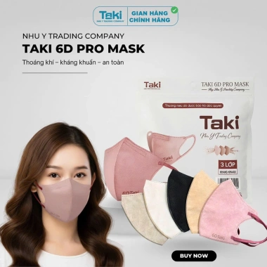 Thùng 300 khẩu trang 6D Taki Mask không đau tai, mềm mại - Giá 82.000 VND, hottrend