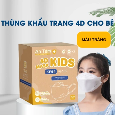 Thùng 300 khẩu trang bé KF94 4 lớp An Tâm – Kháng khuẩn, chống UV, tiện mang – Giá chỉ 70.000₫