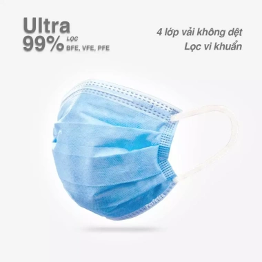 Thùng 300 khẩu trang y tế 4 lớp kháng khuẩn, chống UV - Giá chỉ 50.000 VNĐ