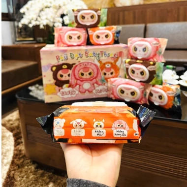 Thùng 32 gói Khăn Ướt BabyThree Phú Đạt - An toàn da bé, không mùi, 120 tờ, giá ưu đãi 78.000₫