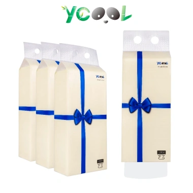 Thùng 4 bịch Giấy rút treo tường YCOOL 1.280 tờ 4 lớp trắng bột gỗ nguyên sinh - Giá ưu đãi 160.000 VND