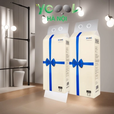 Thùng 4 bịch Giấy rút treo tường YCOOL 1.280 tờ 4 lớp trắng bột gỗ nguyên sinh - Giá ưu đãi 160.000 VND 2 Thùng 4 bịch Giấy rút treo tường YCOOL 1.280 tờ 4 lớp trắng bột gỗ nguyên sinh - Giá ưu đãi 160.000 VND 2