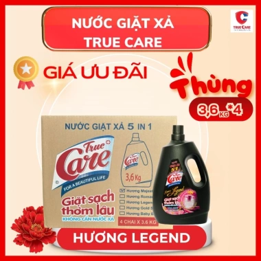 Thùng 4 Chai 3.6kg Nước giặt xả 5in1 hương hoa giặt sạch đặc tiết kiệm bọt