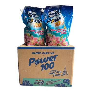 Thùng 4 Túi Nước Giặt Xả Power 100 Hương Nước Hoa Pháp 3.2kg Giá ưu đãi 496k