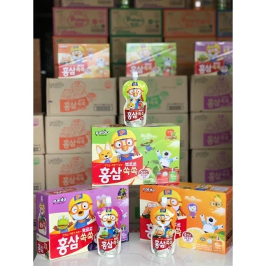 Thùng 40 Túi Nước HS Vị Trái Cây Paldo Pororo - Giá giảm 822.800 còn 680.000 cho bé