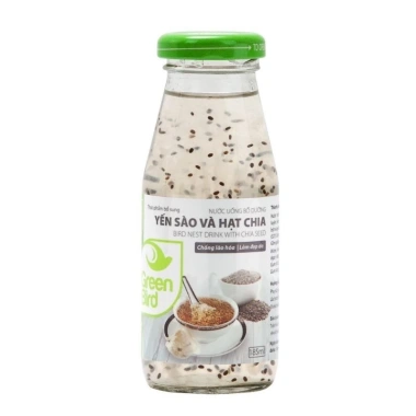 Thùng 48 chai Yến sào và Đông trùng hạ thảo Green Bird - 12 lốc 4 chai/lốc 185ml - Giá 1.190.000 VND