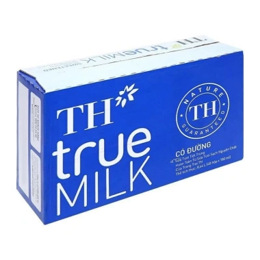 Thùng 48 hộp sữa tươi tiệt trùng TH TRUE MILK có đường 110ml Giá 350.000 VNĐ