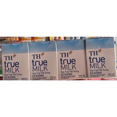 Thùng 48 hộp sữa tươi tiệt trùng TH TRUE MILK có đường 110ml Giá 350.000 VNĐ