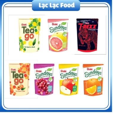 Thùng 50 Túi Oishi 180ml Chanh Đào Nho Táo - Tăng Lực, Giá ưu đãi 168.600₫