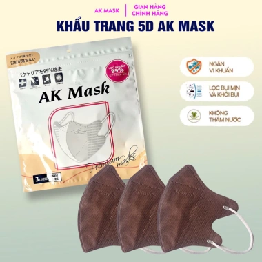 Thùng 500C Khẩu Trang 5D AK MASK Kháng Khuẩn, Kháng Nước, Chống UV - 89k 9 Thùng 500C Khẩu Trang 5D AK MASK Kháng Khuẩn, Kháng Nước, Chống UV - 89k 9