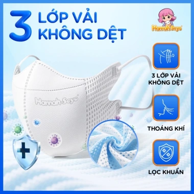 Thùng 560 Túi Vải Khẩu Trang 5D Hannah Seyo - Chống UV, Nắng, Bụi Mịn 3 Lớp, 175k