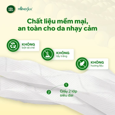Thùng 6 Bịch Giấy Rút Treo Tường Hanoi Silk Mềm Dai Thấm Nước Không Rách 1.280 Tờ Tặng Móc Treo