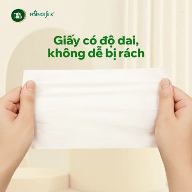Thùng 6 Bịch Giấy Rút Treo Tường Hanoi Silk Mềm Dai Thấm Nước Không Rách 1.280 Tờ Tặng Móc Treo