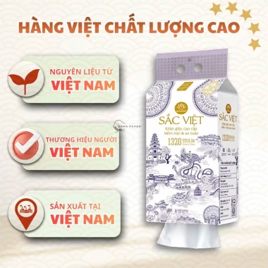 Thùng 6 bịch giấy rút treo tường Sắc Việt 1.320 tờ 4 lớp mềm mịn 100% bột gỗ - giá 70.000₫ 2