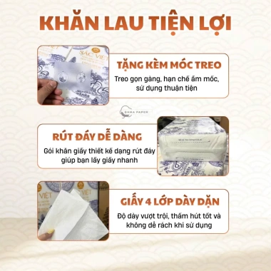 Thùng 6 Bịch Giấy Treo Tường Sắc Việt 1.320 tờ 4 lớp mềm mịn - Bột gỗ tự nhiên 100% - Giá chỉ 123.000₫ 3