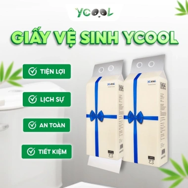Thùng 6 bịch Giấy vệ sinh treo tường YCOOL bột gỗ nguyên chất 1.280 tờ 4 lớp giá 146.000 VND 2 Thùng 6 bịch Giấy vệ sinh treo tường YCOOL bột gỗ nguyên chất 1.280 tờ 4 lớp giá 146.000 VND 2