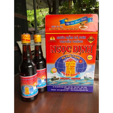 Thùng 6 chai 500ml Nước mắm cá cơm truyền thống Ngọc Định Phan Thiết - Nguyên chất, giảm giá 2