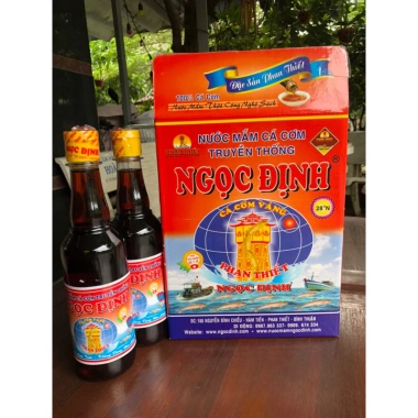 Thùng 6 chai 500ml Nước mắm cá cơm truyền thống Ngọc Định Phan Thiết - Nguyên chất, giảm giá 3